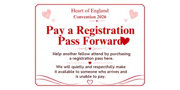 Invitation to pay a registration pass forward for Heart of England Convention 2026.