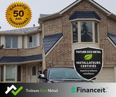 Installation de toiture métallique sur résidence québécoise.
