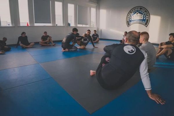 View of our Adult No Gi Class in our main Mat area. 