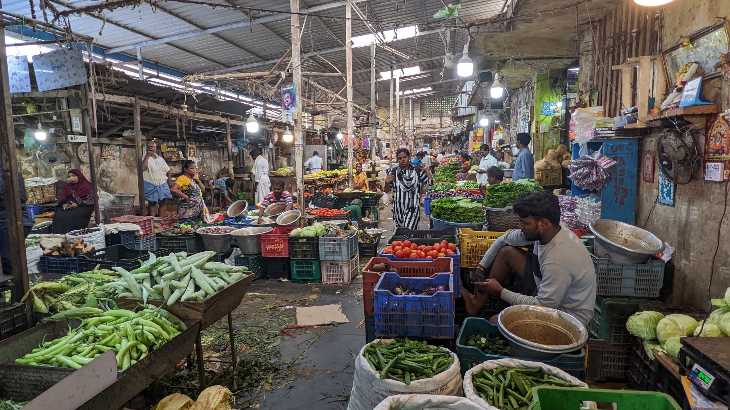 Vegetable market in Pondicherry, India