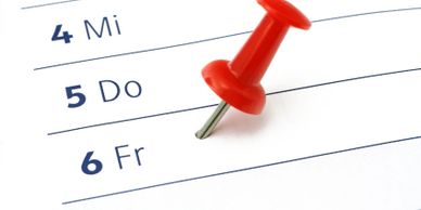 Diary - making bookings and appointments with Copthorne Therapies.
