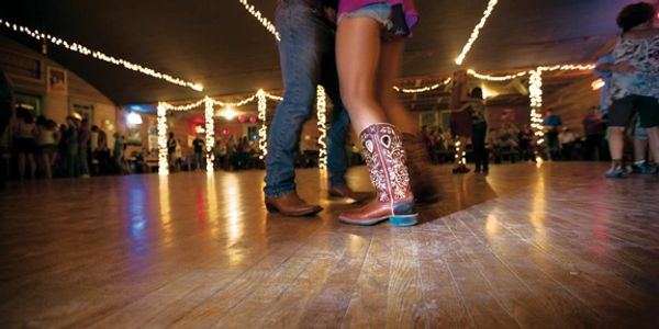 country dancing at a dance hall