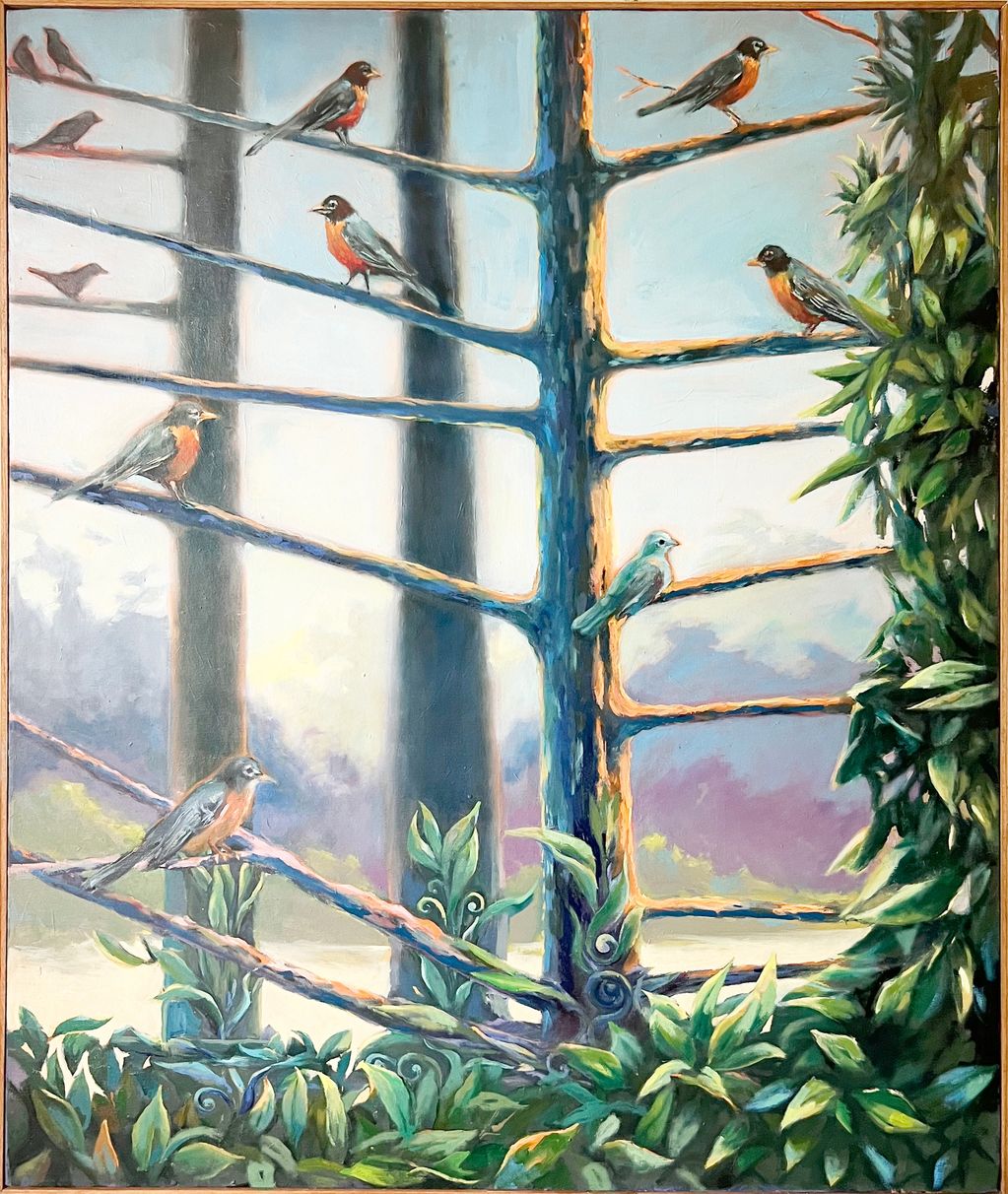 birds in trees