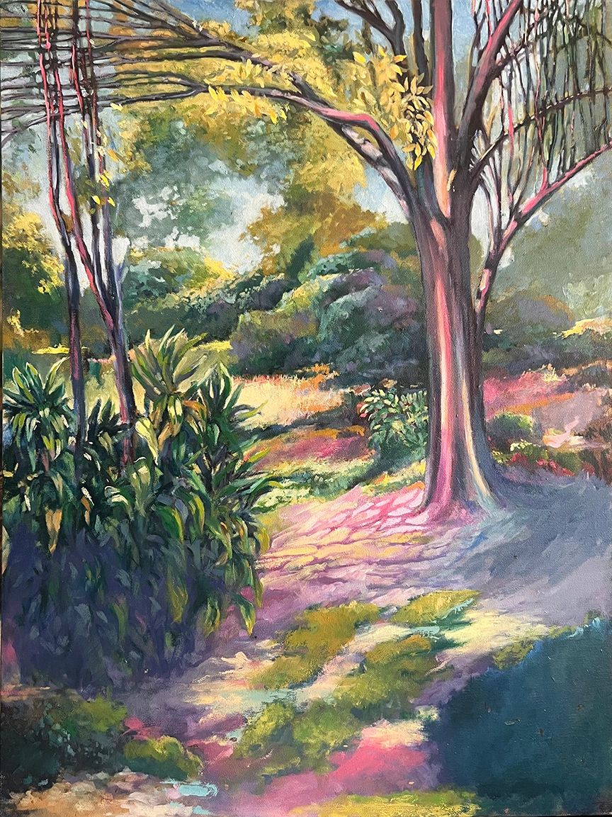 tree on a hillside
