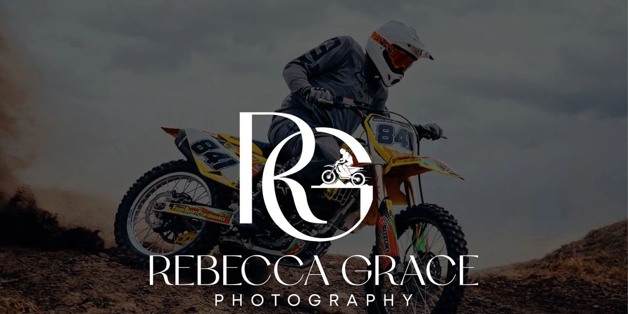 Motocross rider in action captured by Rebecca Grace Photography.