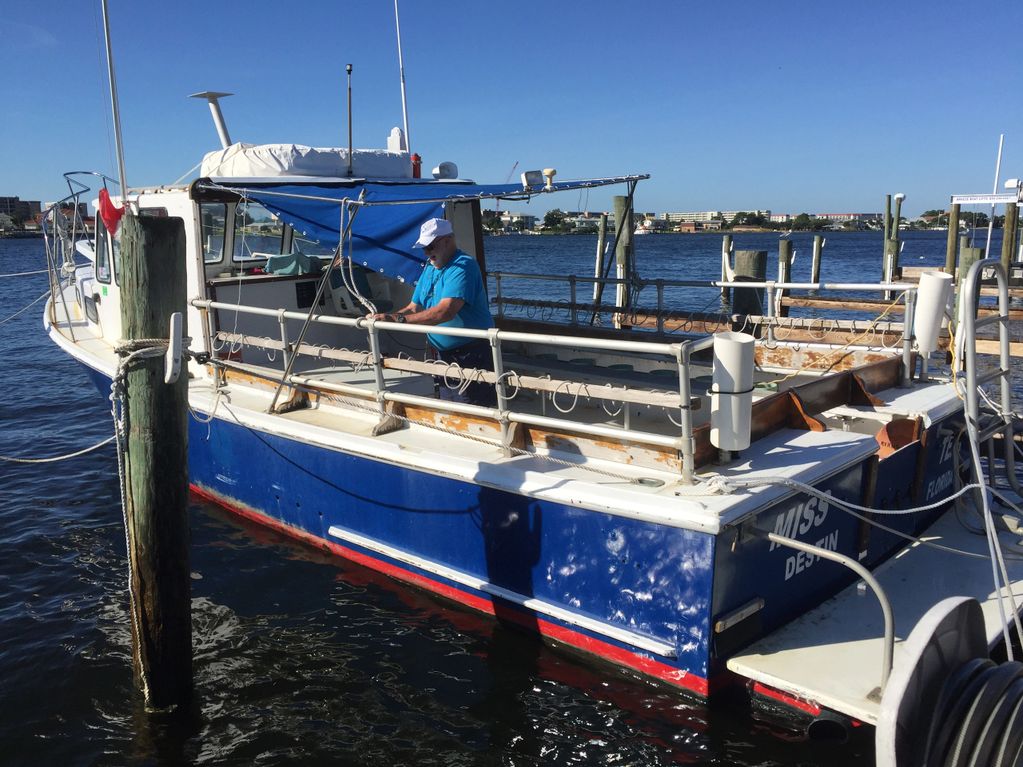 Dive boat at dock