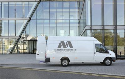 SS Roofing and Cladding work van