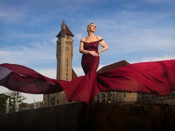fashion, model, style, glamour, city, downtown, fantasy, senior photography, northwest arkansas