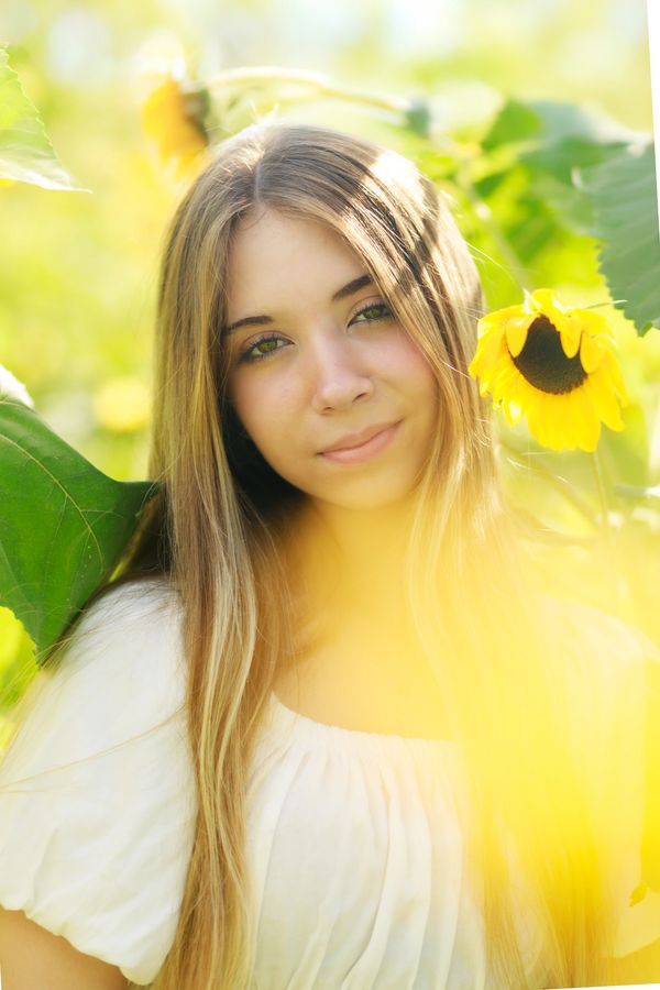 sunflowers, flower field, senior photography, northwest Arkansas, sunlight, golden hour