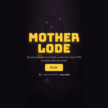Game screen for Mother Lode with play button.