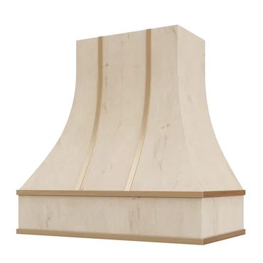 Curved with brass strapping