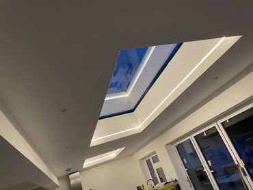 LED strip light to lightwell within residential property