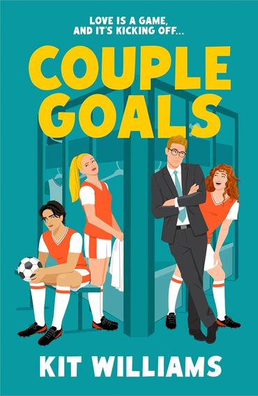 enemies to lovers scene in football locker room book cover by monika roe illustration