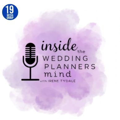 Logo for the podcast "Inside the Wedding Planner’s Mind with Irene Tyndale," featuring a vintage-sty