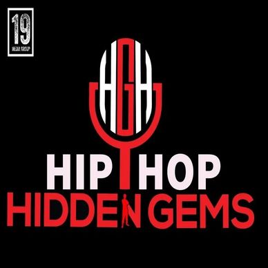 Colorful "HGH" in the shape of a microphone over the Hip Hop Hidden Gems text.