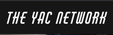 Logo of The Yac Network in stylized white text on black background.