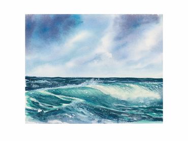 seascape painting  for home design. new painting for a home. seascape. beautiful blue painting.