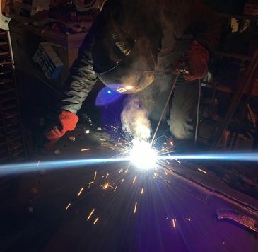 Coded welder Steve completing a job to customer specifications.