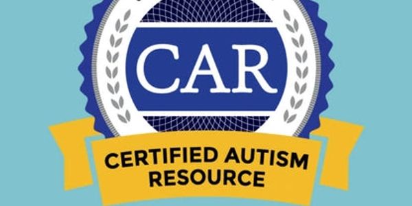 IBCCES Certified Autism Resource badge with expiration details.