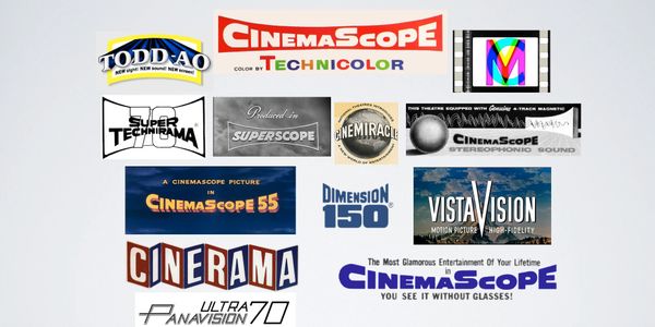 Logos for film creation and film restoration, Cinemascope, Technicolor, VistaVision, UltraPanavision