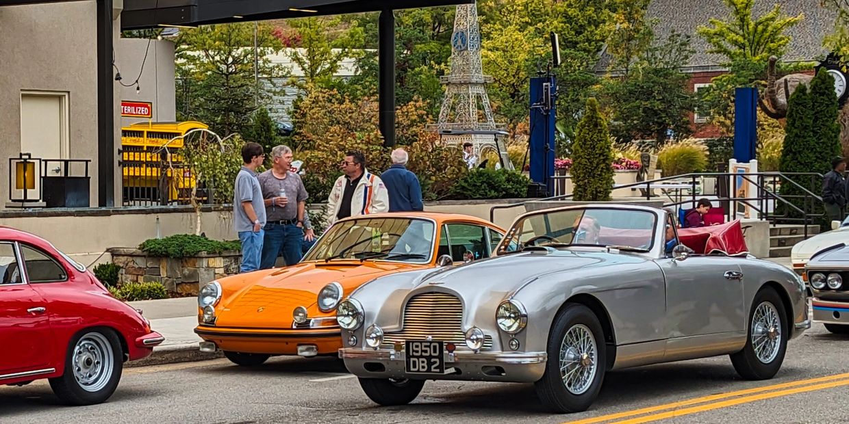 classic cars on the road 