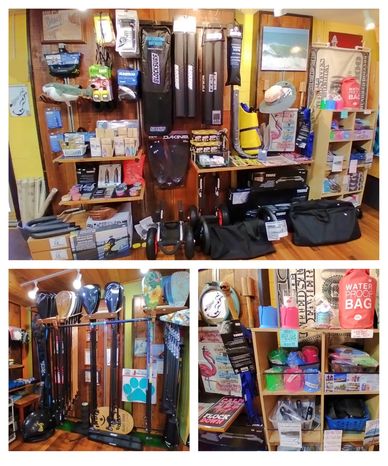 Stand Up Paddleboards Accessories. Paddles, Rail Tape and Paddle Guards, Leashes and Sup Locks, Isup