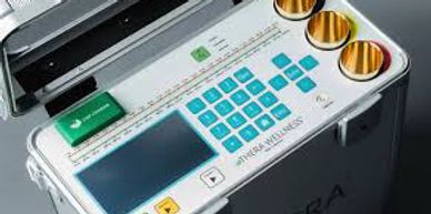 Close-up of an INTRA Revenues device control panel.