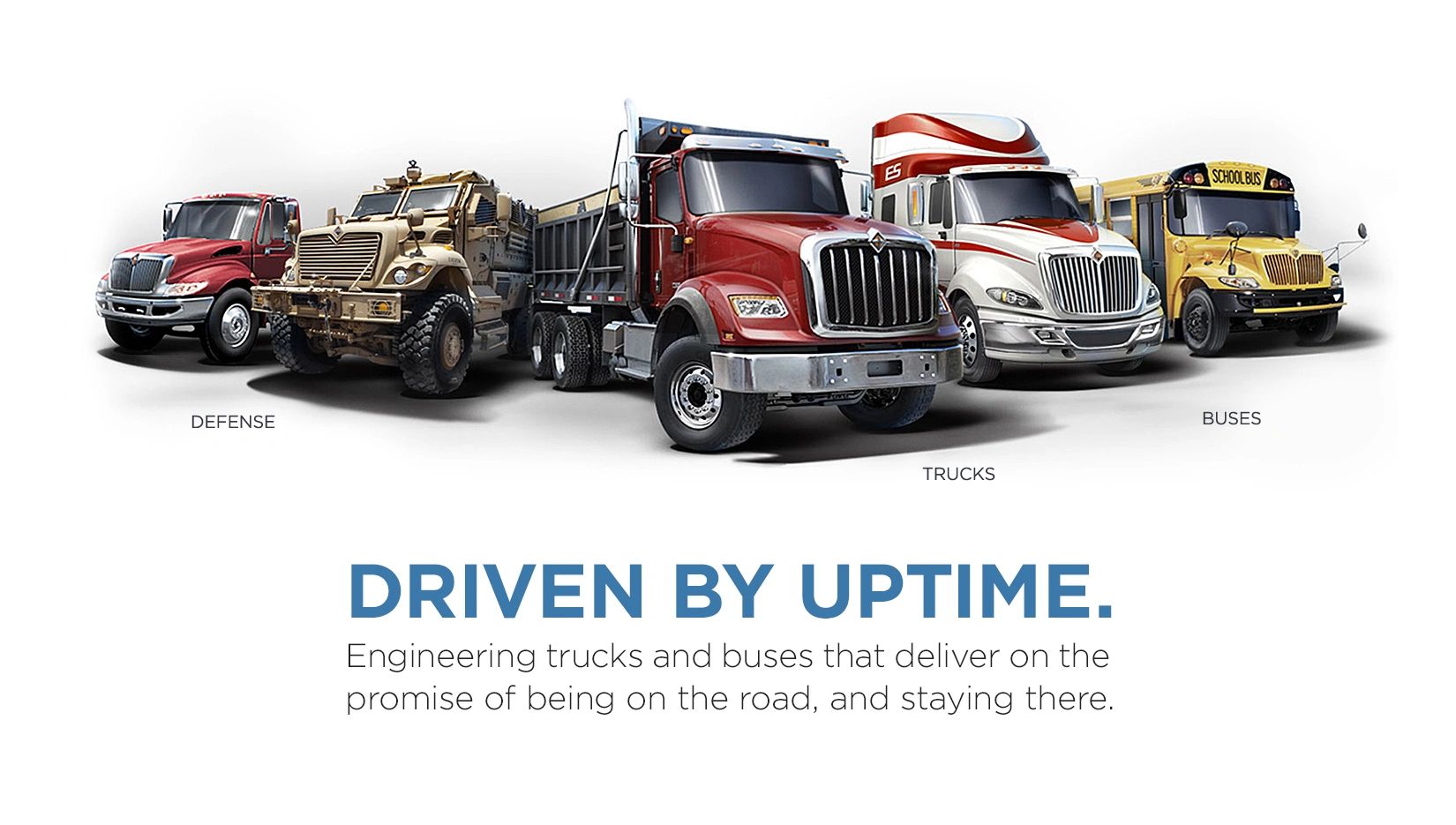 International Trucks-Driven By Uptime with the promise of being on the road and staying there