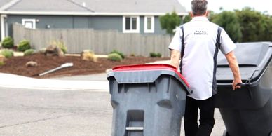 Trash services for trash can valet in san diego county. Senior Services for trash cans.