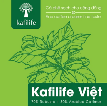Kafilife Coffee - Kafilife Viet - 70% Robusta + 30% Arabica Catimor