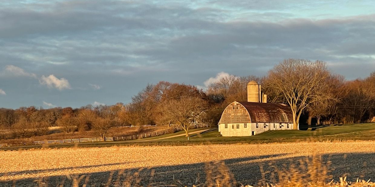 Township of Cottage Grove WI historic Natvig Barn on Hwy N