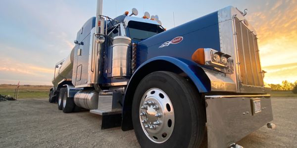 Semi-truck in Northern Alberta