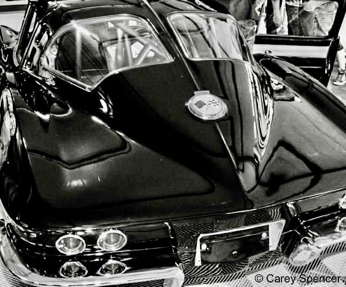 Classic Custom 1963 Corvette Coupe Barrett Jackson Auto Auction Black and White 