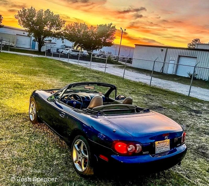 Blue Mazda MX-5 Miata NB Josh Spencer Car Photographer Sunset