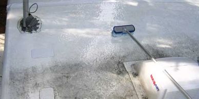 RV roof cleaning is a big help for a RV roof long life