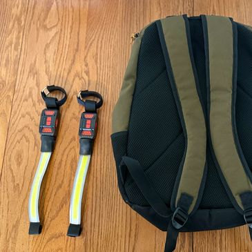 Backpack attachable lights