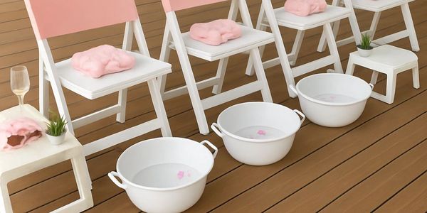 Pamper Party Beauty set up Mobile Birthday parties for kids 