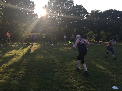 Outdoor fitness with Blaze Fitness bootcamps.