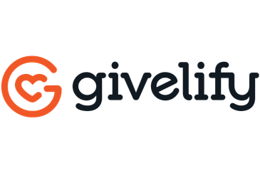 Givelify logo with stylized heart and text.