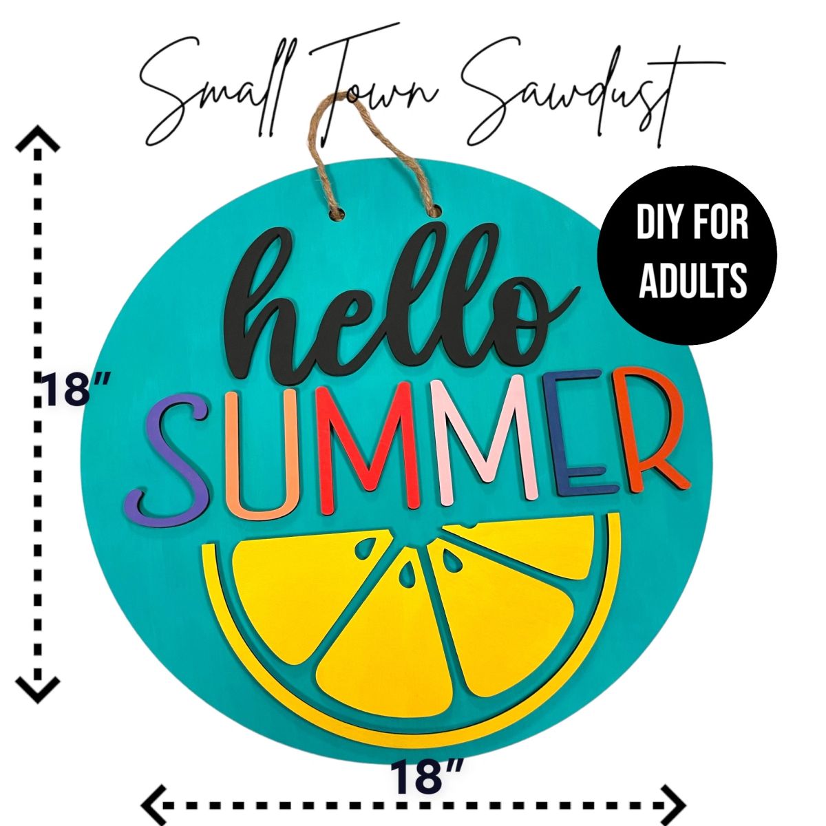 DIY Hello Summer with Lemon Sign