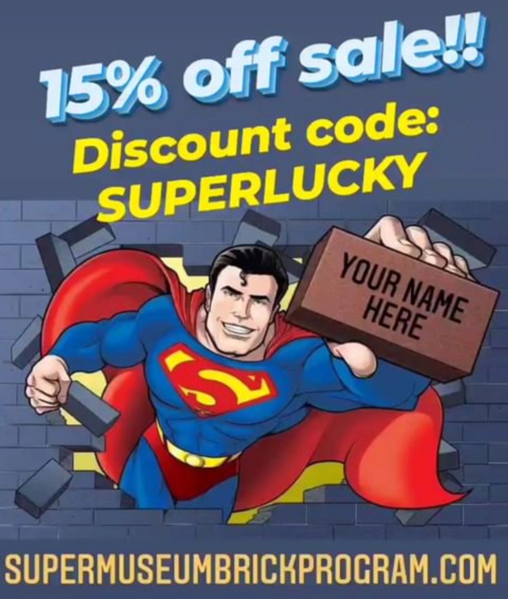 Flash sale on our Super Museum Brick program bricks!!