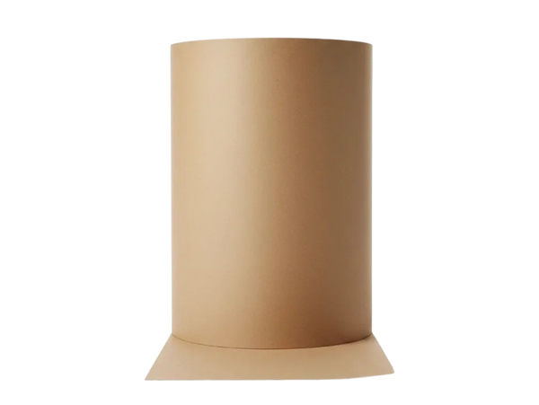 Tall cylindrical cardboard container with a flat base.