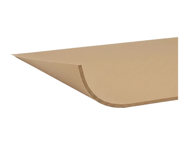 A close-up of a bent thin wooden board showing its layered structure.