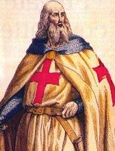 Jacques DeMolay, Grand Master of the Knights Templar, cursed a