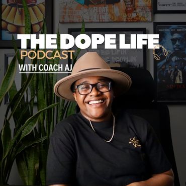 Coach AJ smiling in a podcast studio for The Dope Life Podcast.