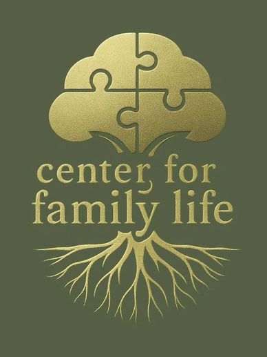 Logo of Center for Family Life with puzzle pieces.