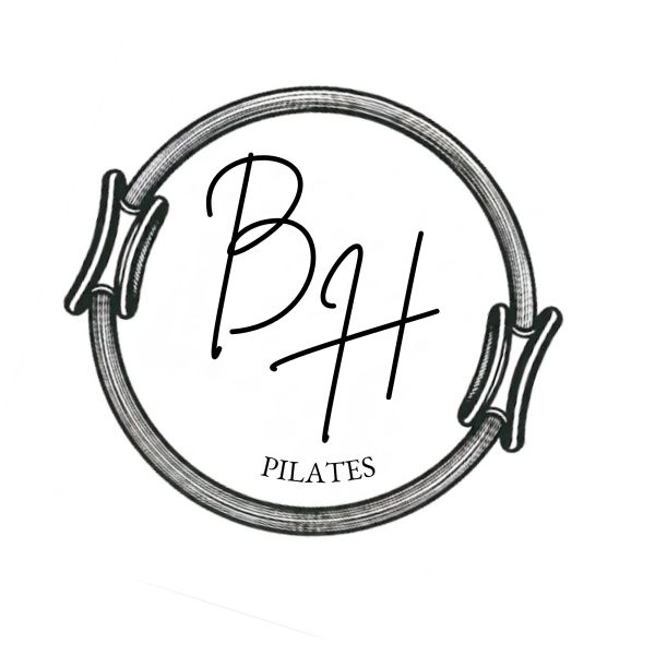 Logo with BH and Pilates inside a circle.