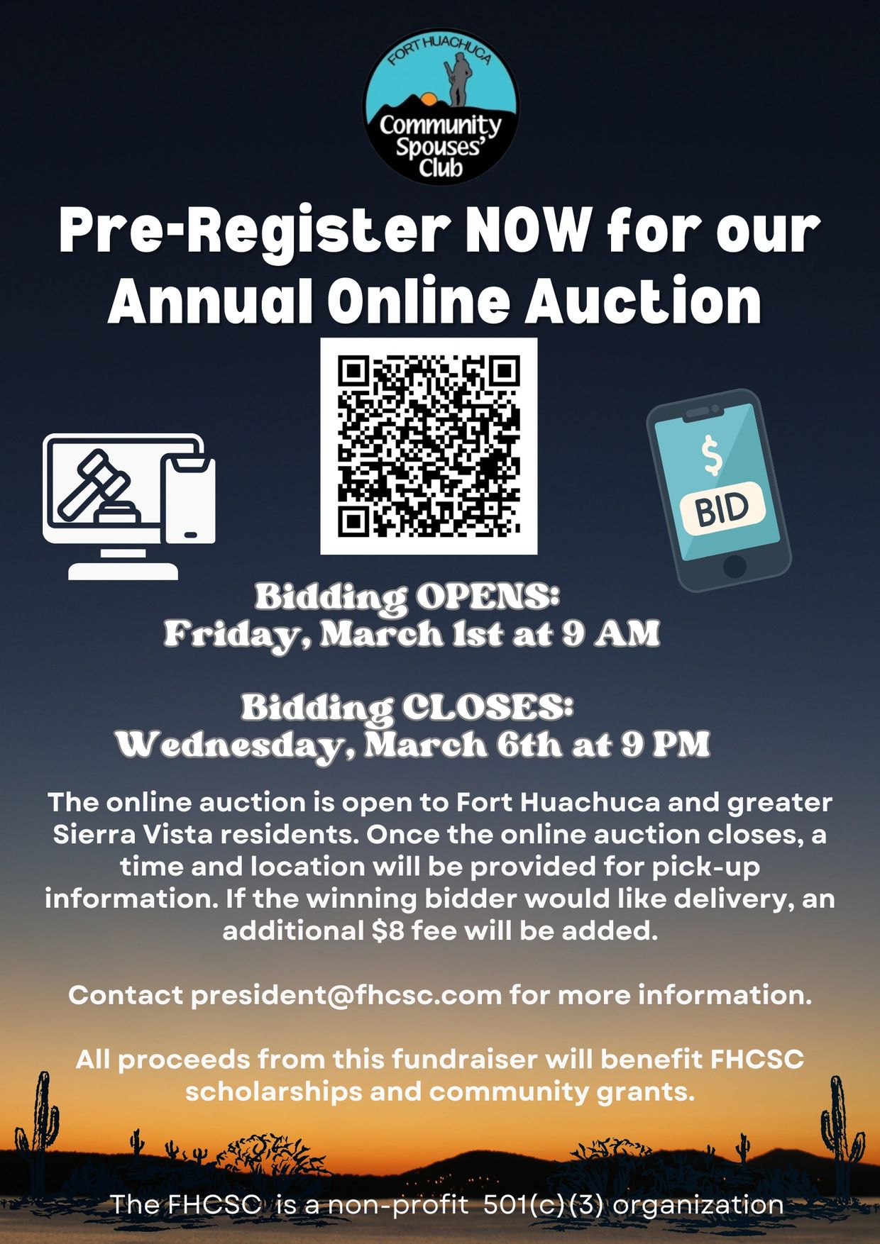 Click on the image to pre-register as a bidder! 