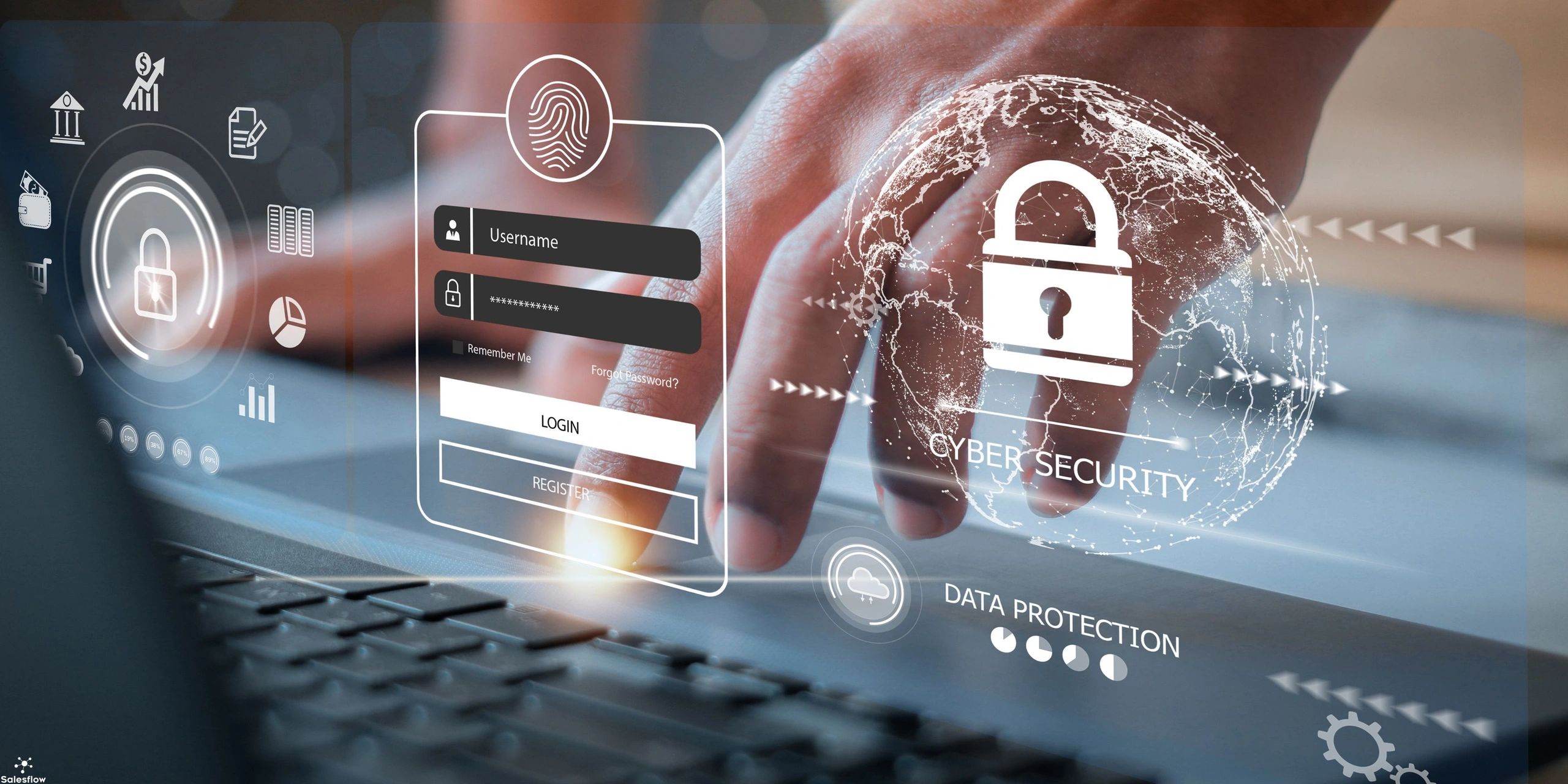 Secure login and data protection. Salesflow offers tailored cybersecurity solutions.