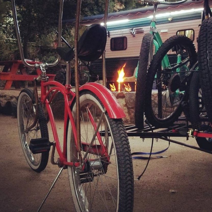 Getting the Campfire started after an afternoon bike ride
